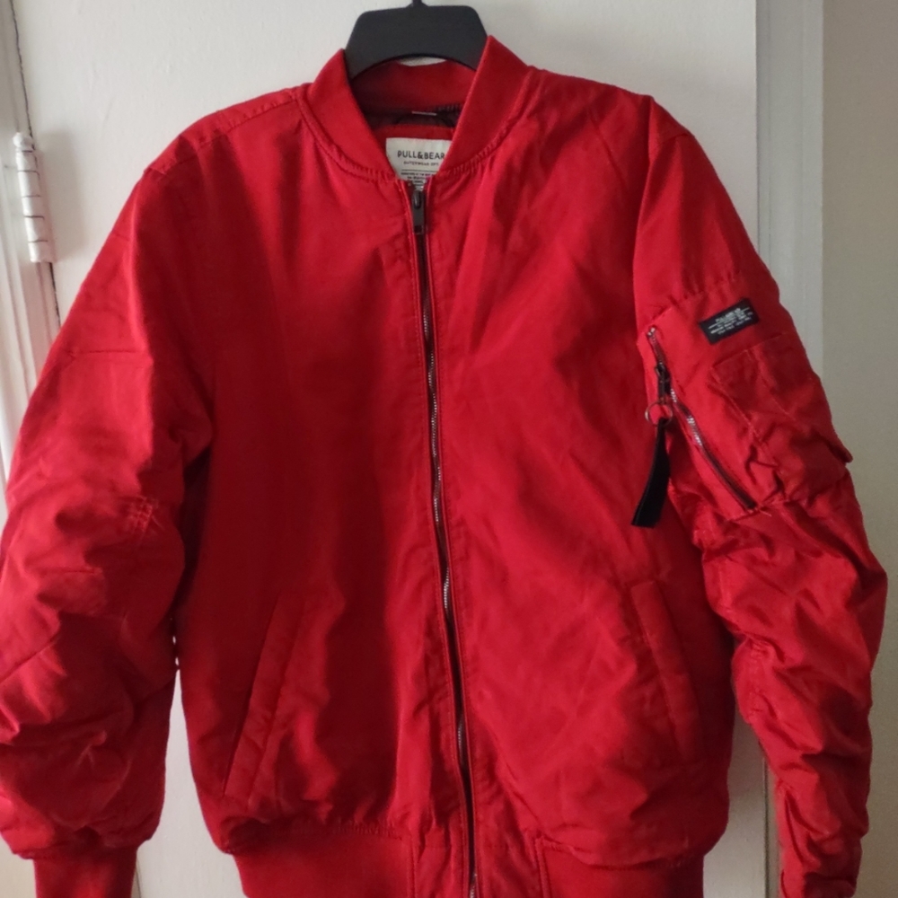 Pull & Bear jacket Mens L Red